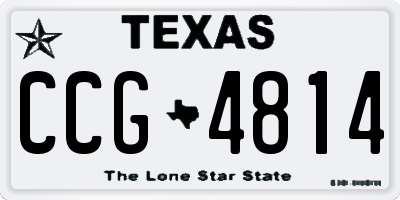 TX license plate CCG4814