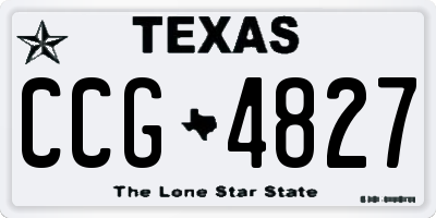 TX license plate CCG4827