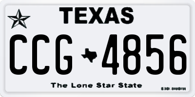 TX license plate CCG4856