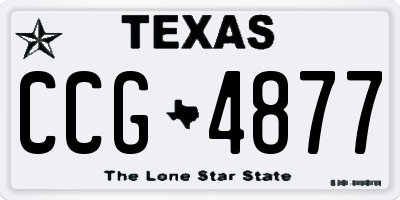 TX license plate CCG4877