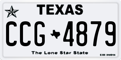 TX license plate CCG4879