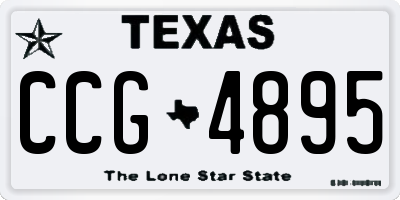 TX license plate CCG4895
