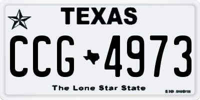 TX license plate CCG4973