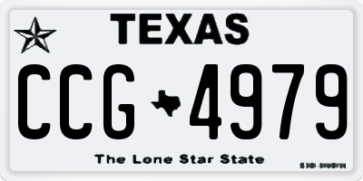 TX license plate CCG4979