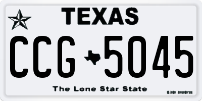 TX license plate CCG5045