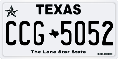 TX license plate CCG5052