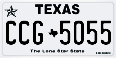 TX license plate CCG5055