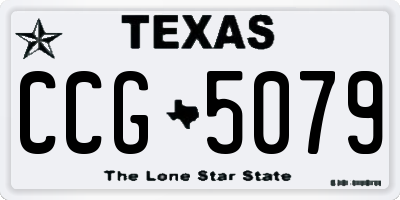 TX license plate CCG5079