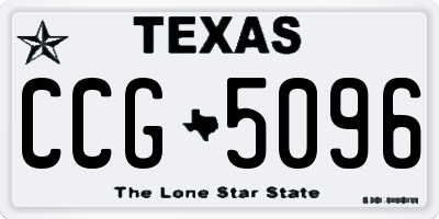 TX license plate CCG5096