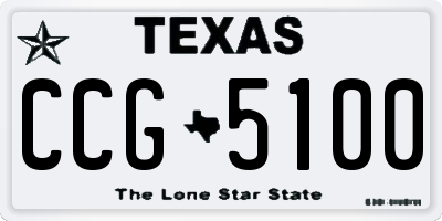 TX license plate CCG5100