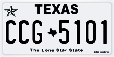 TX license plate CCG5101