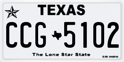 TX license plate CCG5102