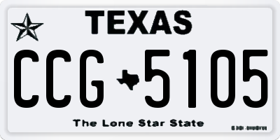 TX license plate CCG5105