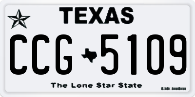 TX license plate CCG5109