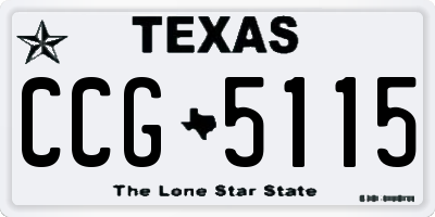 TX license plate CCG5115