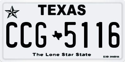 TX license plate CCG5116