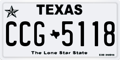 TX license plate CCG5118