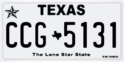 TX license plate CCG5131