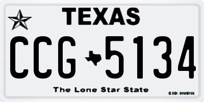TX license plate CCG5134