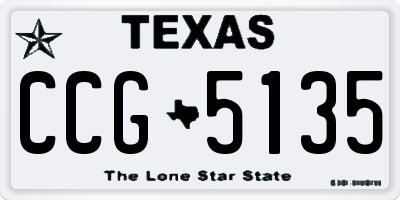 TX license plate CCG5135