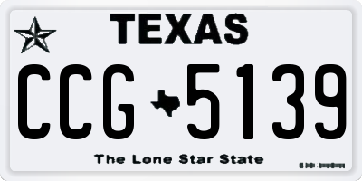 TX license plate CCG5139