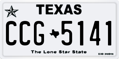 TX license plate CCG5141