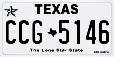 TX license plate CCG5146