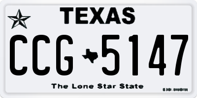 TX license plate CCG5147