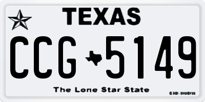 TX license plate CCG5149