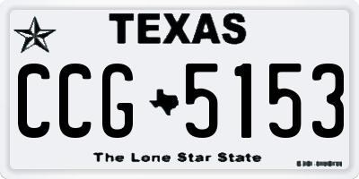 TX license plate CCG5153