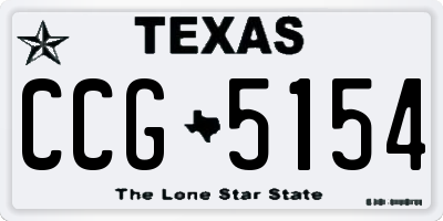 TX license plate CCG5154