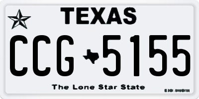TX license plate CCG5155