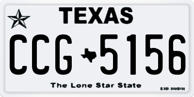 TX license plate CCG5156