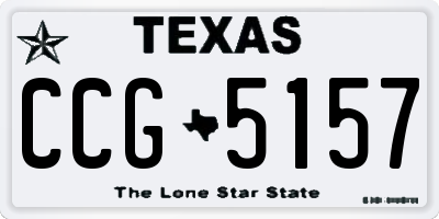 TX license plate CCG5157
