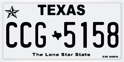 TX license plate CCG5158