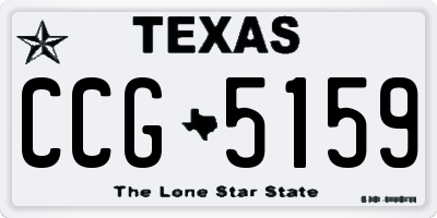 TX license plate CCG5159