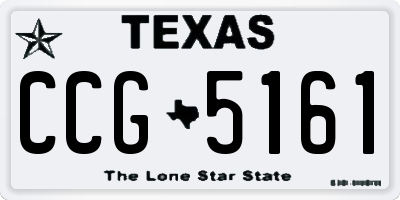TX license plate CCG5161