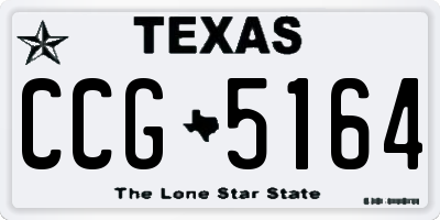 TX license plate CCG5164