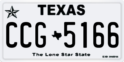 TX license plate CCG5166