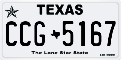 TX license plate CCG5167