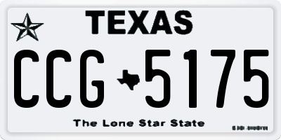 TX license plate CCG5175