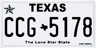 TX license plate CCG5178