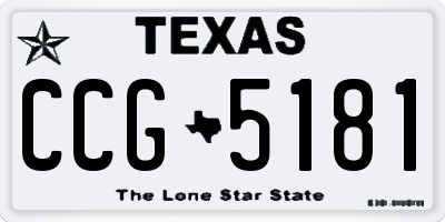 TX license plate CCG5181