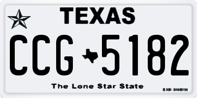 TX license plate CCG5182