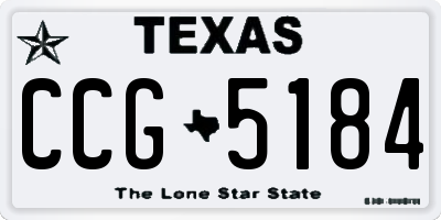 TX license plate CCG5184