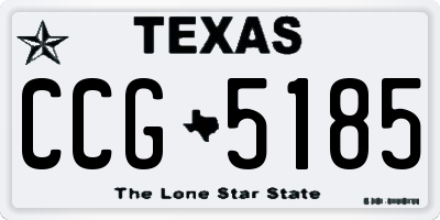 TX license plate CCG5185