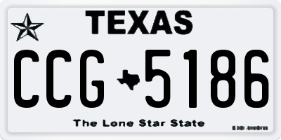 TX license plate CCG5186