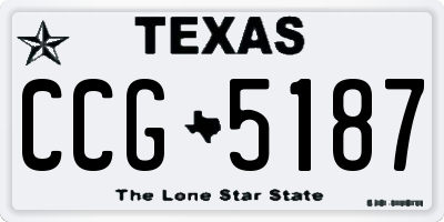 TX license plate CCG5187