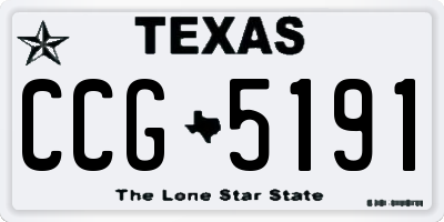 TX license plate CCG5191