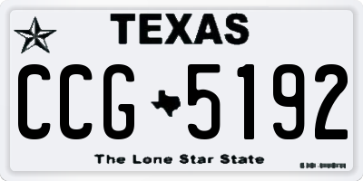 TX license plate CCG5192